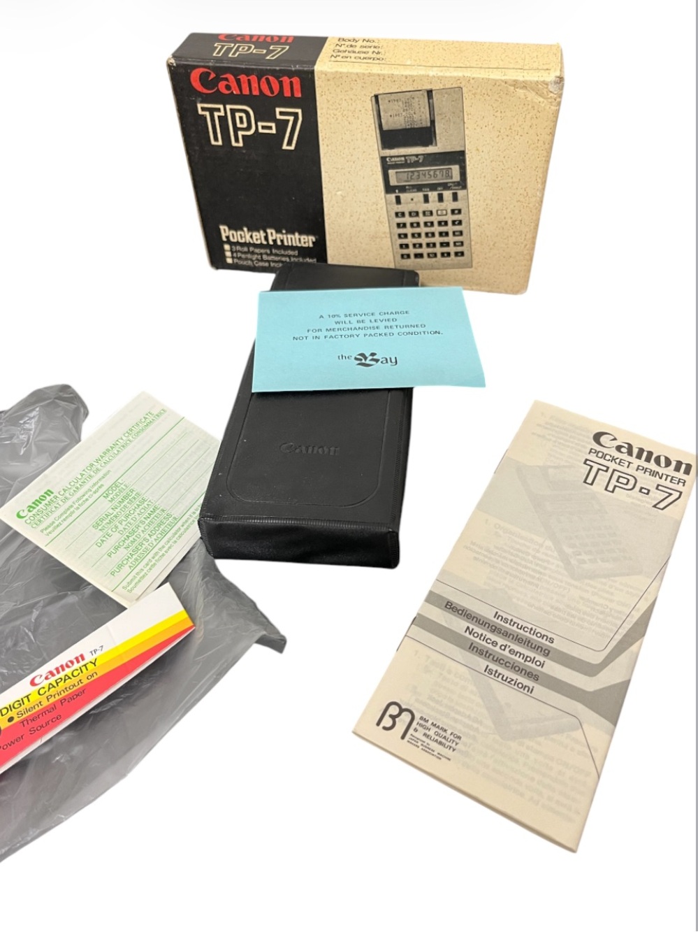 Vintage 1980’s Canon TP-7 Pocket Printer Set